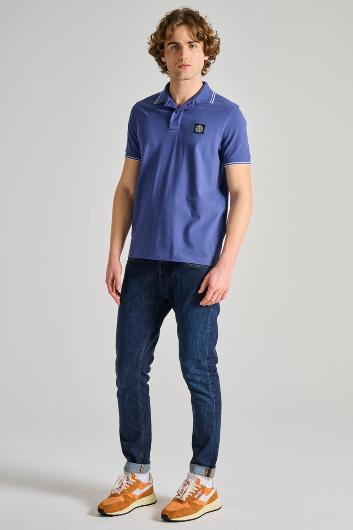  Stone Island Polo Blu Blu Uomo - 3