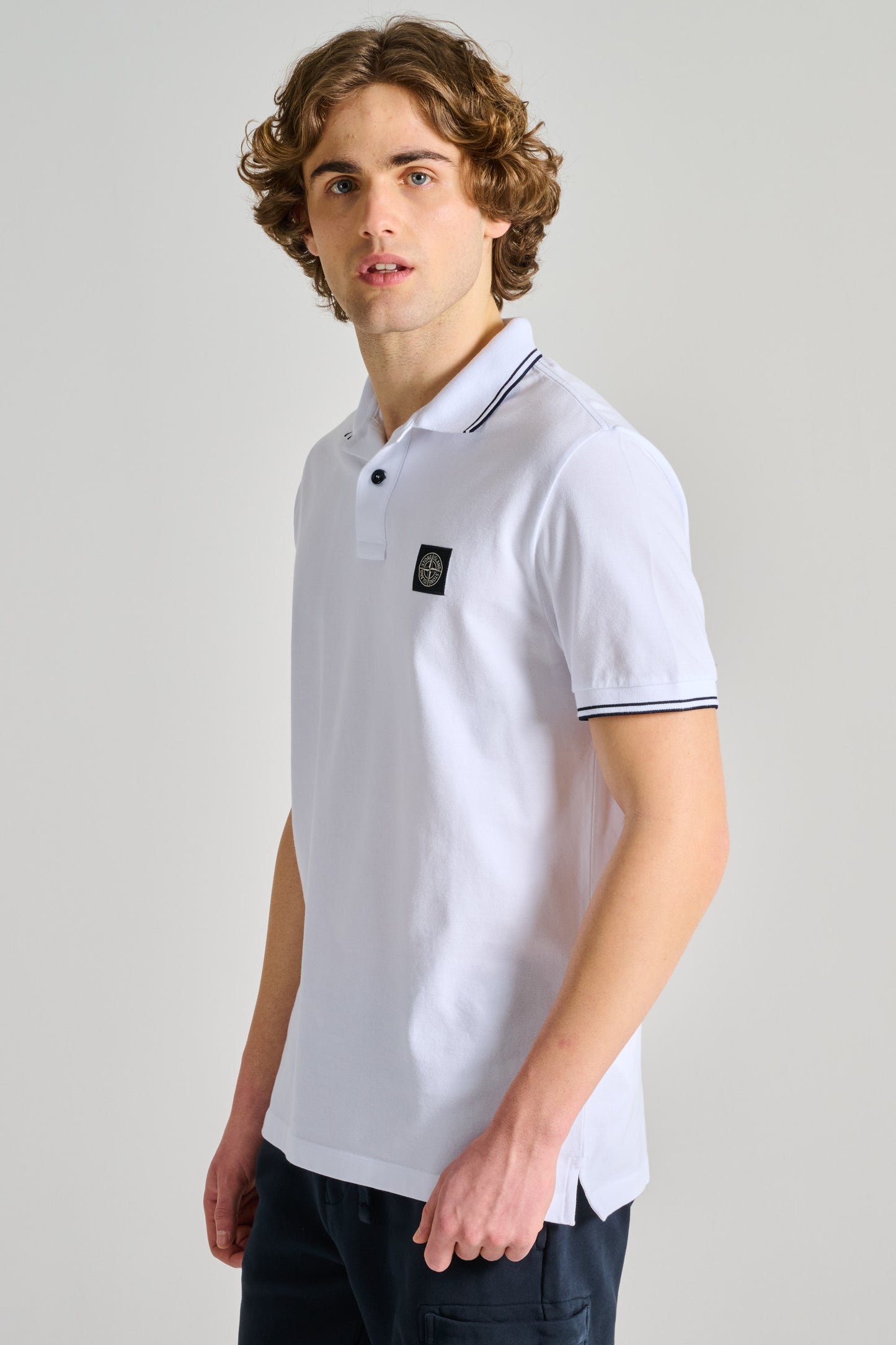  Stone Island Polo Bianco Bianco Uomo - 2