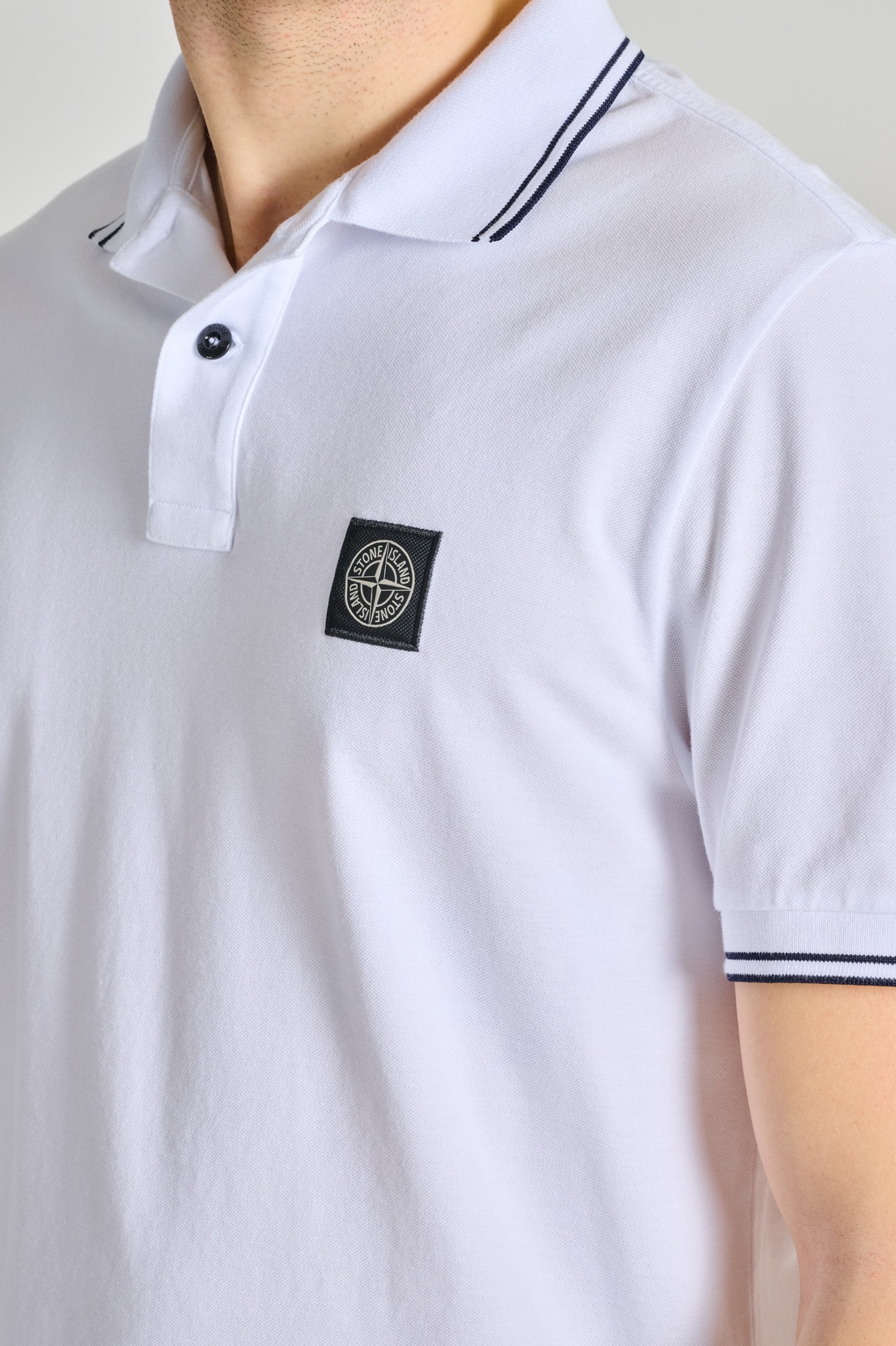  Stone Island Polo Bianco Bianco Uomo - 4