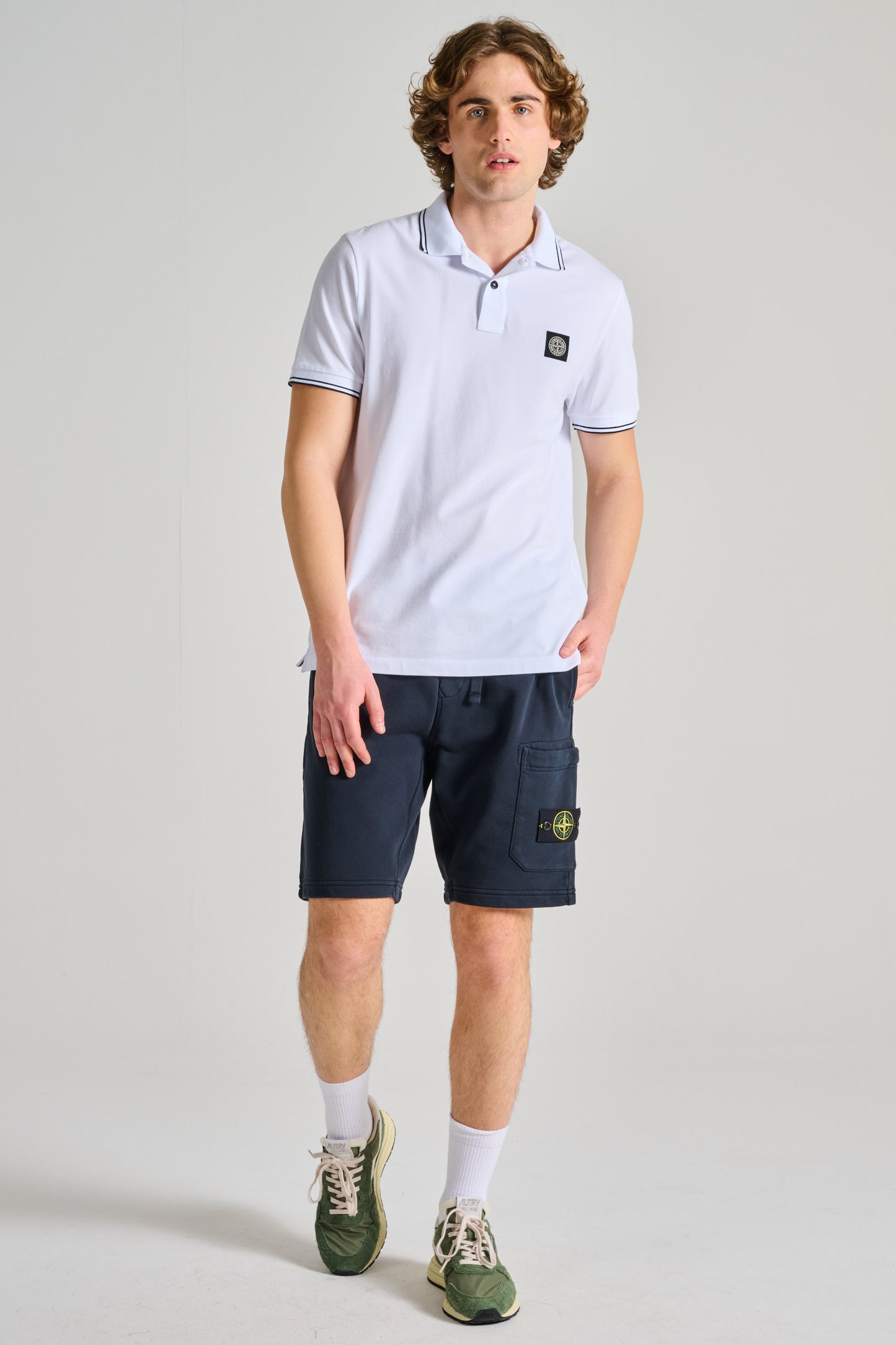  Stone Island Polo Bianco Bianco Uomo - 5