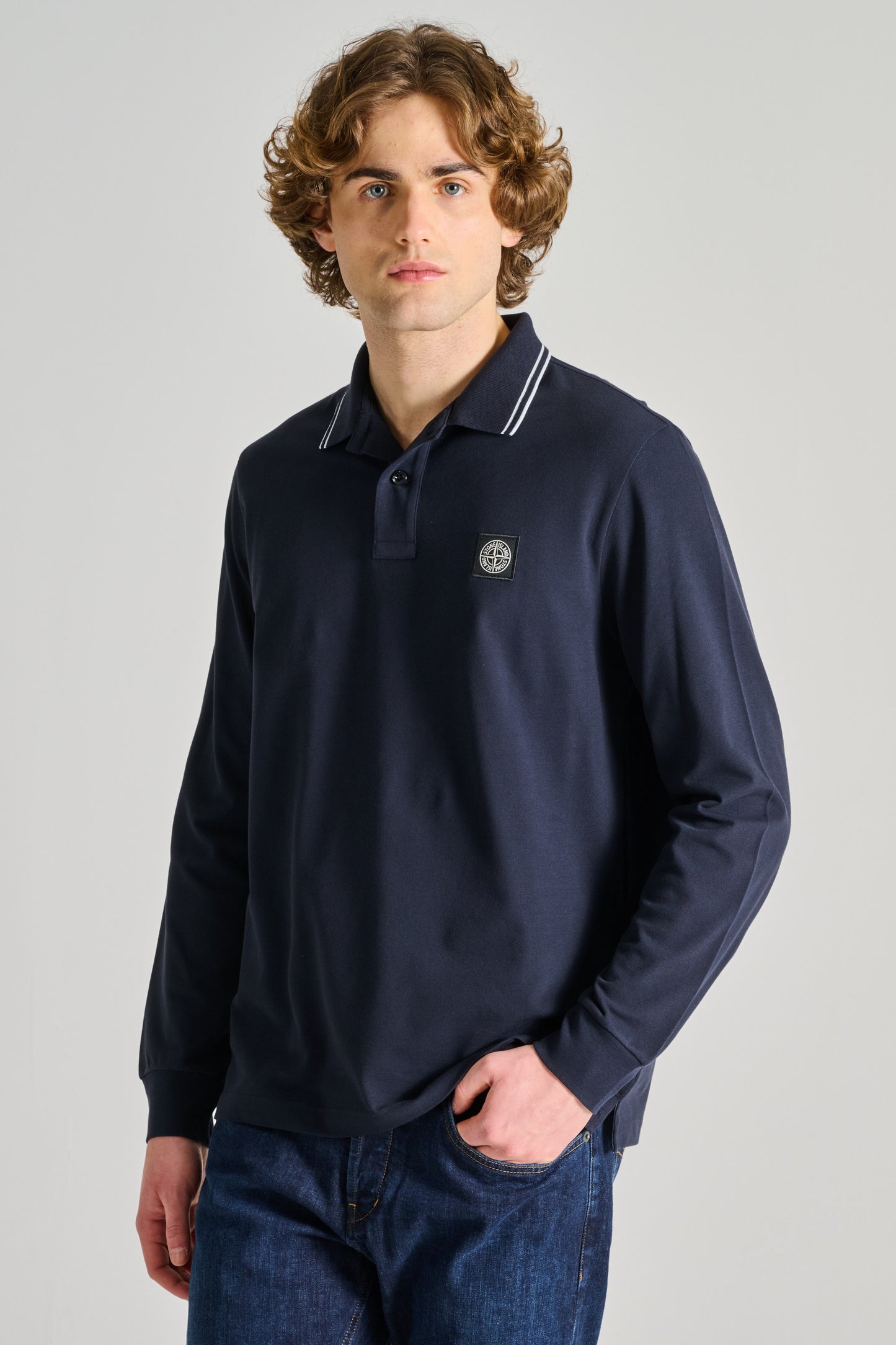  Stone Island Polo Blu Blu Uomo - 1