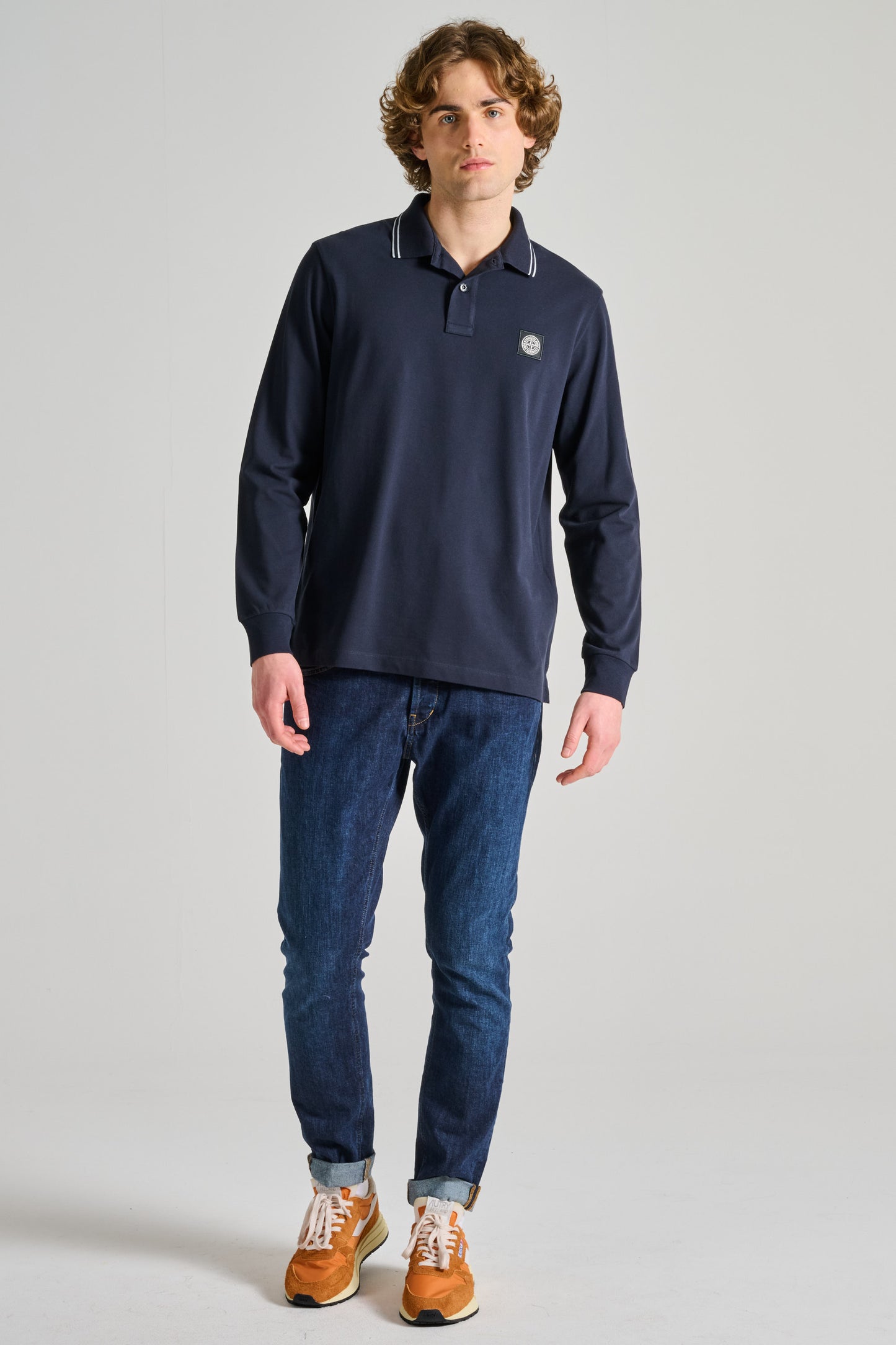  Stone Island Polo Blu Blu Uomo - 3