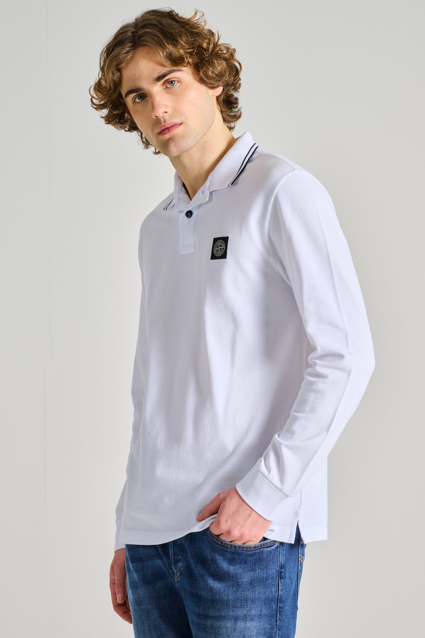  Stone Island Polo Bianco Bianco Uomo - 2