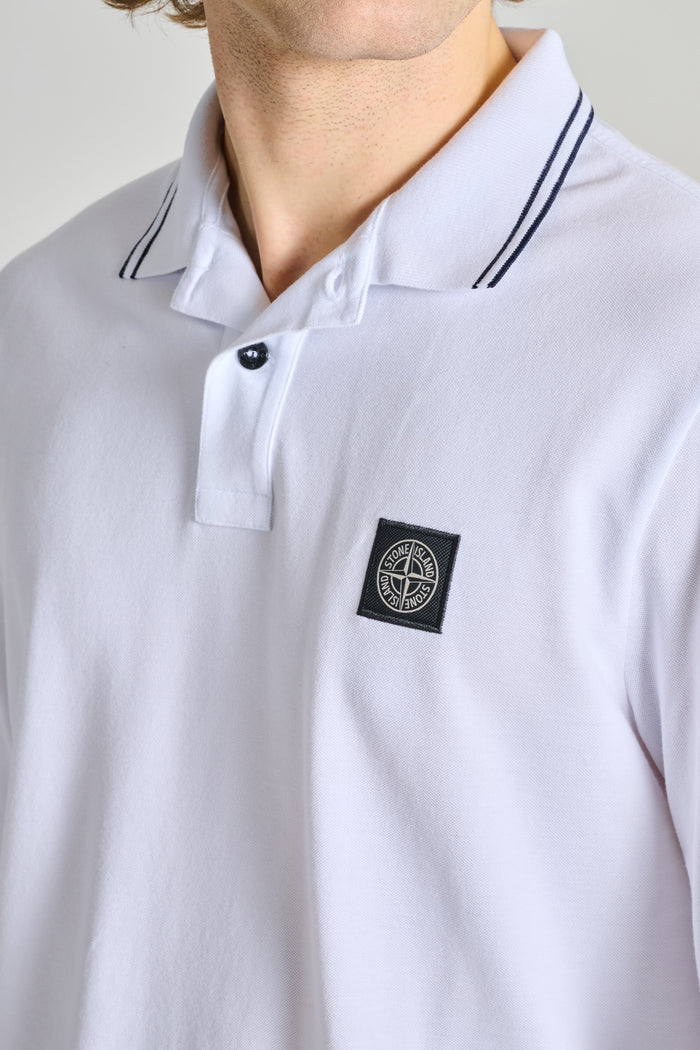  Stone Island Polo Bianco Bianco Uomo - 7