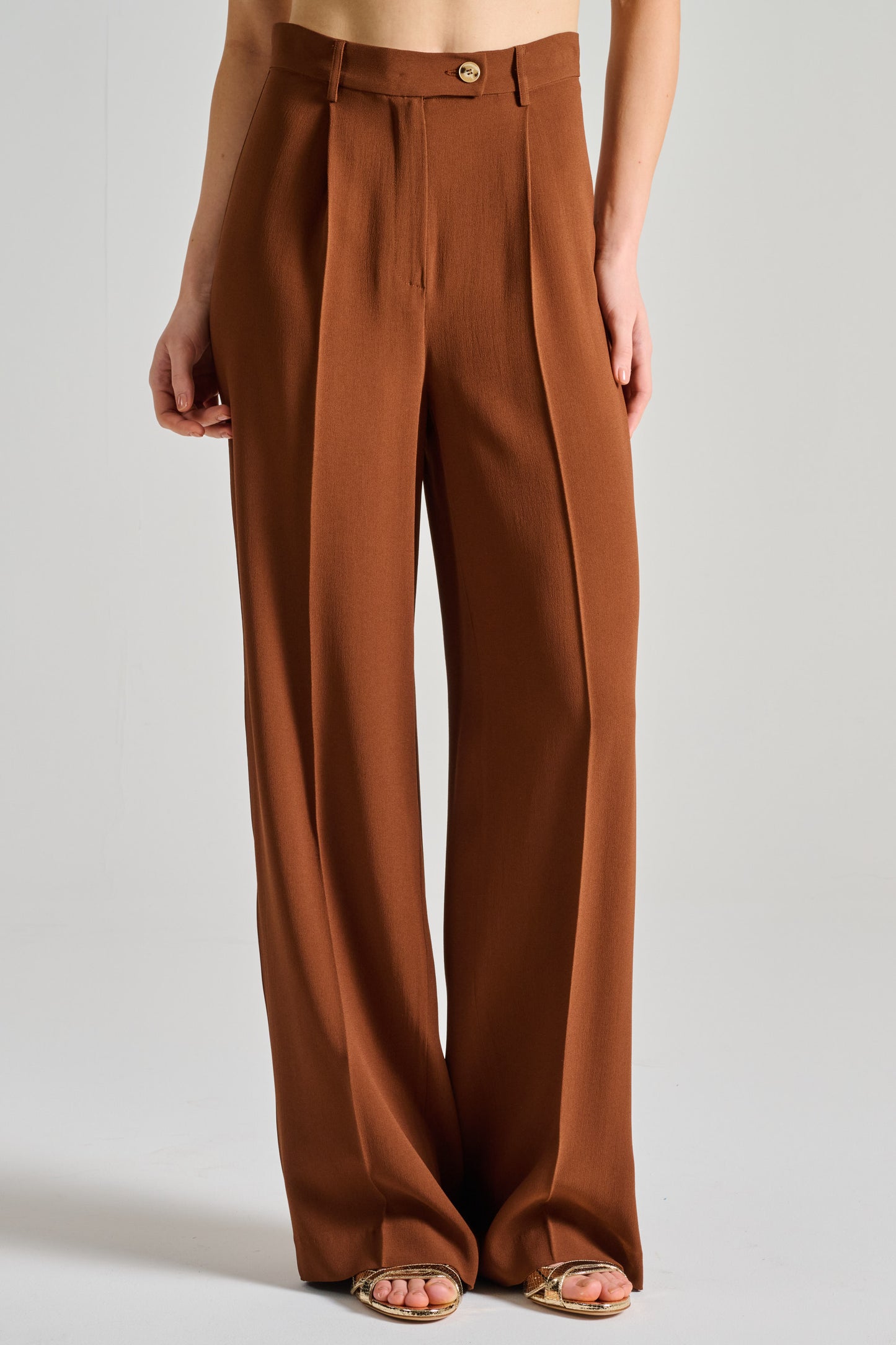  De Santis By Martin Alvarez Brown Fabric Trousers Marrone Donna - 1