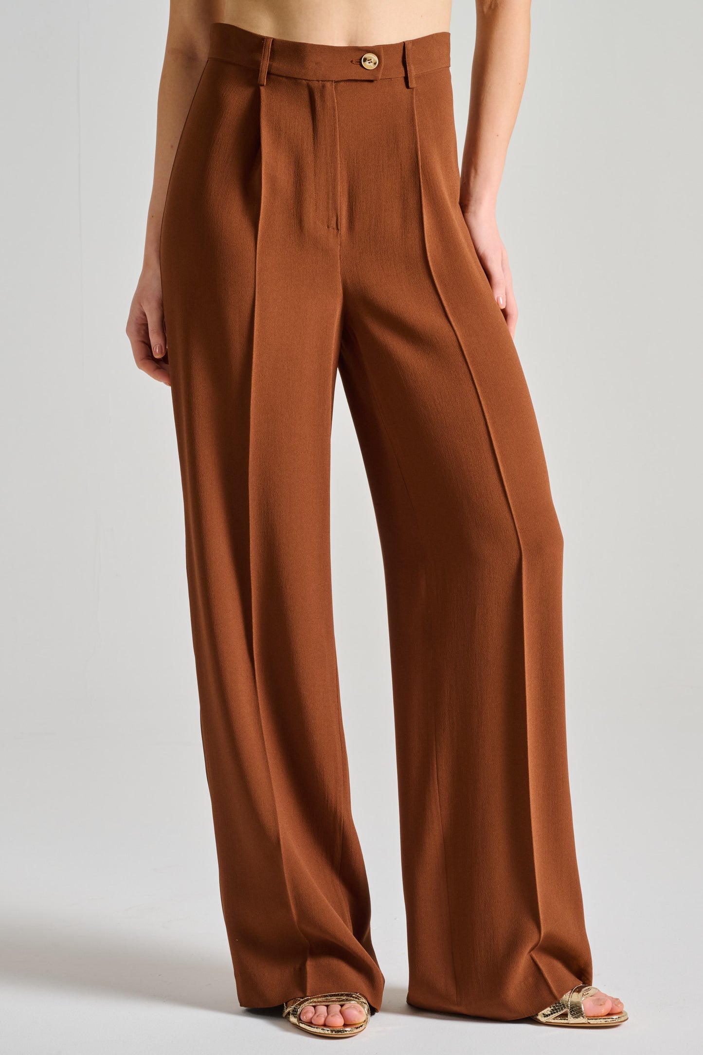  De Santis By Martin Alvarez Brown Fabric Trousers Marrone Donna - 2