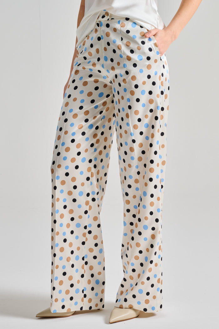 De Santis by Martin Alvarez Cream Fabric Trousers