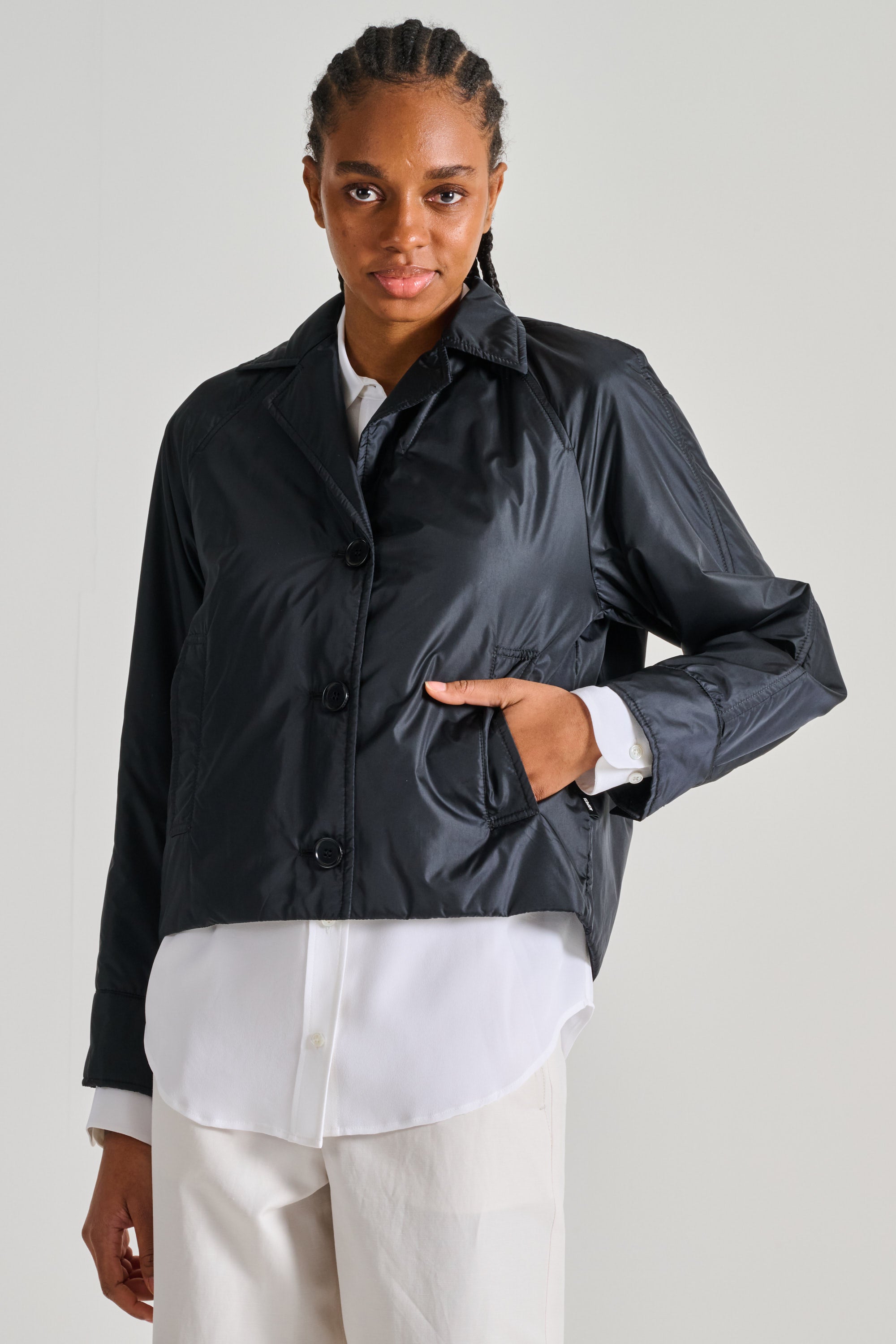Aspesi Hila Nylon Jacket Black Nero Donna » Modamica