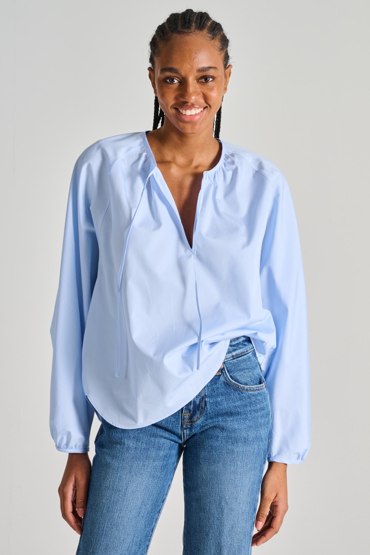  Aspesi Shirt 100% Cotton Light Blue Azzurro Donna - 3