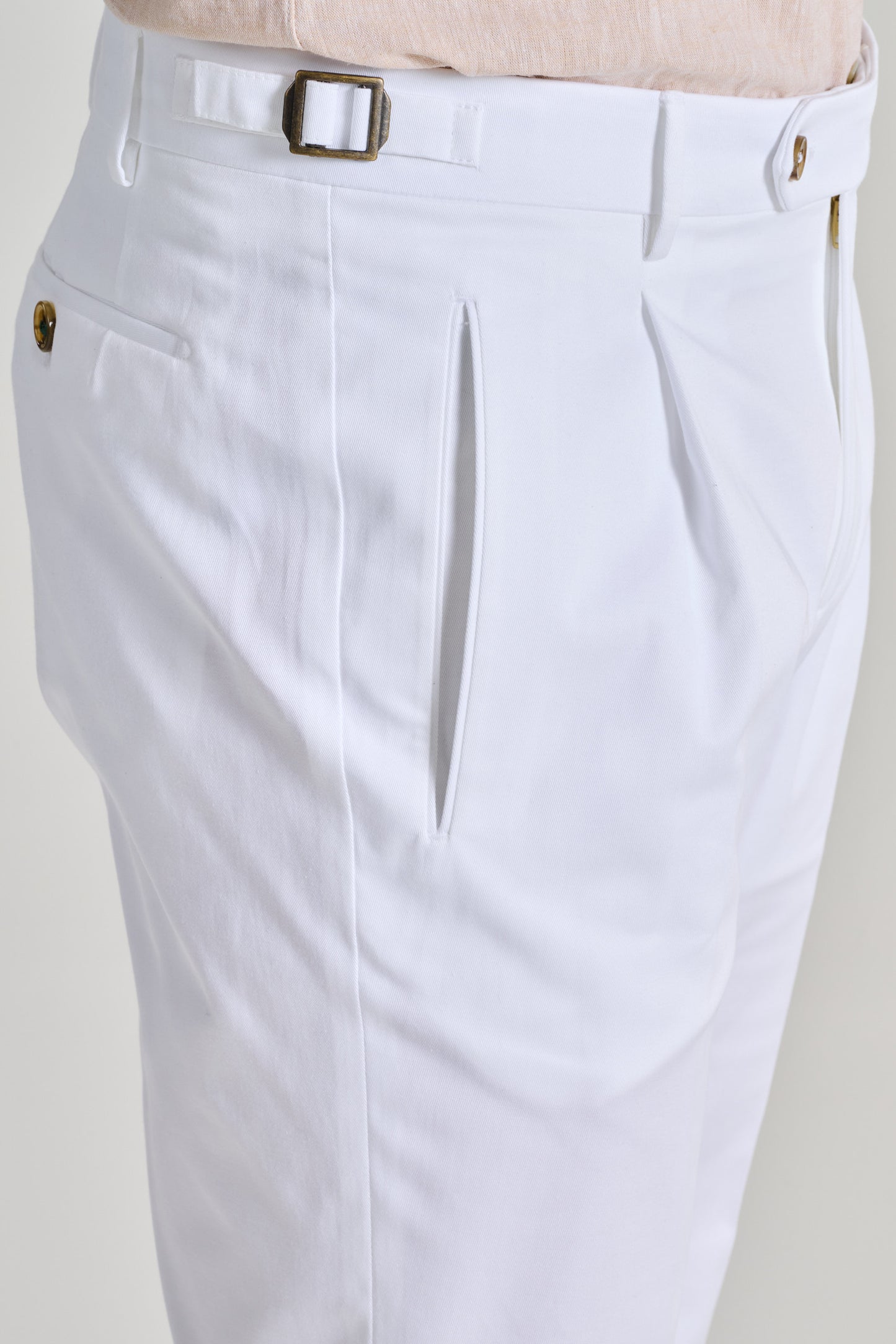  Berwich White Trousers Bianco Uomo - 3