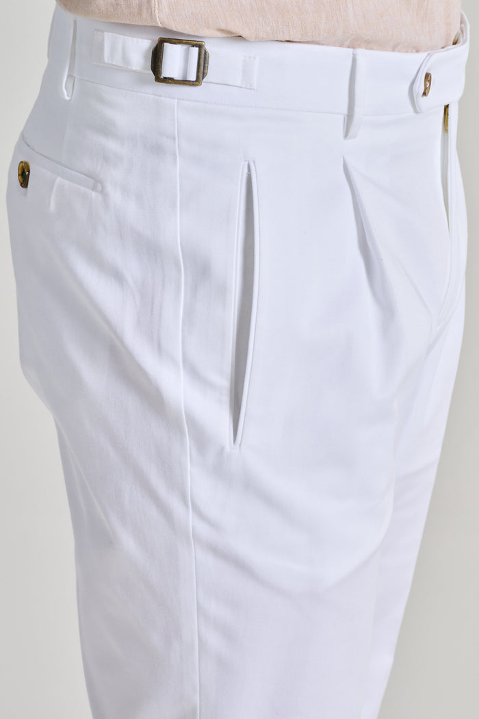  Berwich White Trousers Bianco Uomo - 3