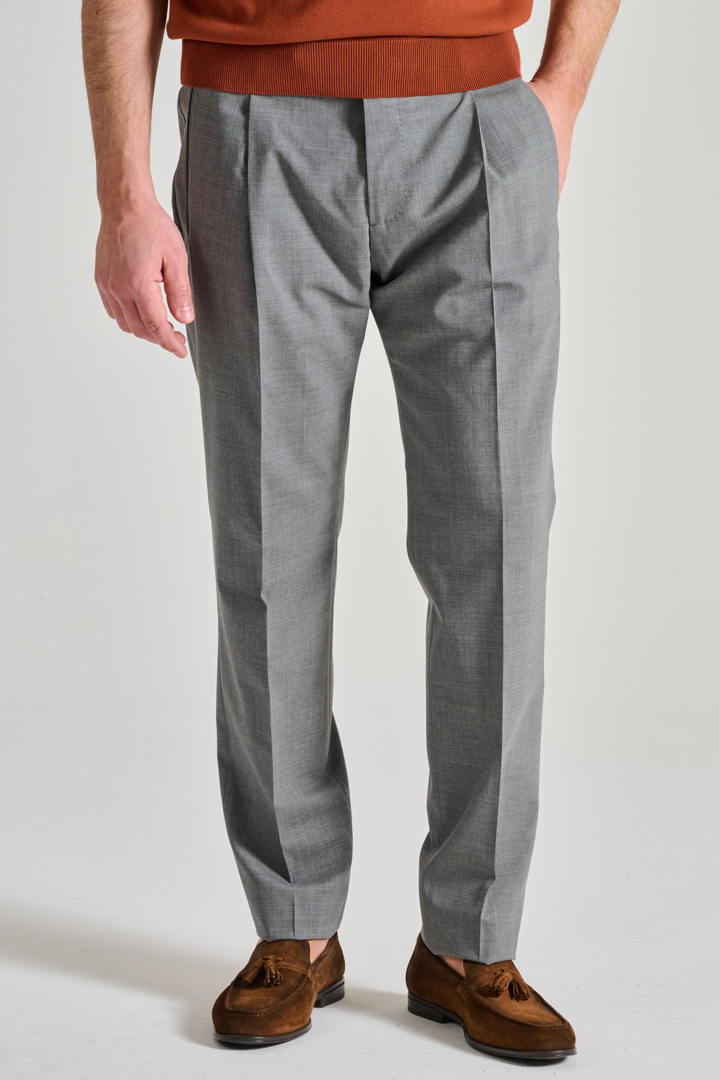  Berwich Trousers Grey Grigio Uomo - 1