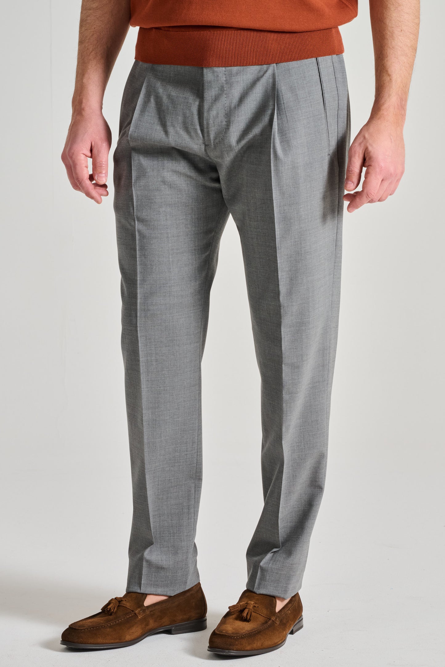  Berwich Trousers Grey Grigio Uomo - 3