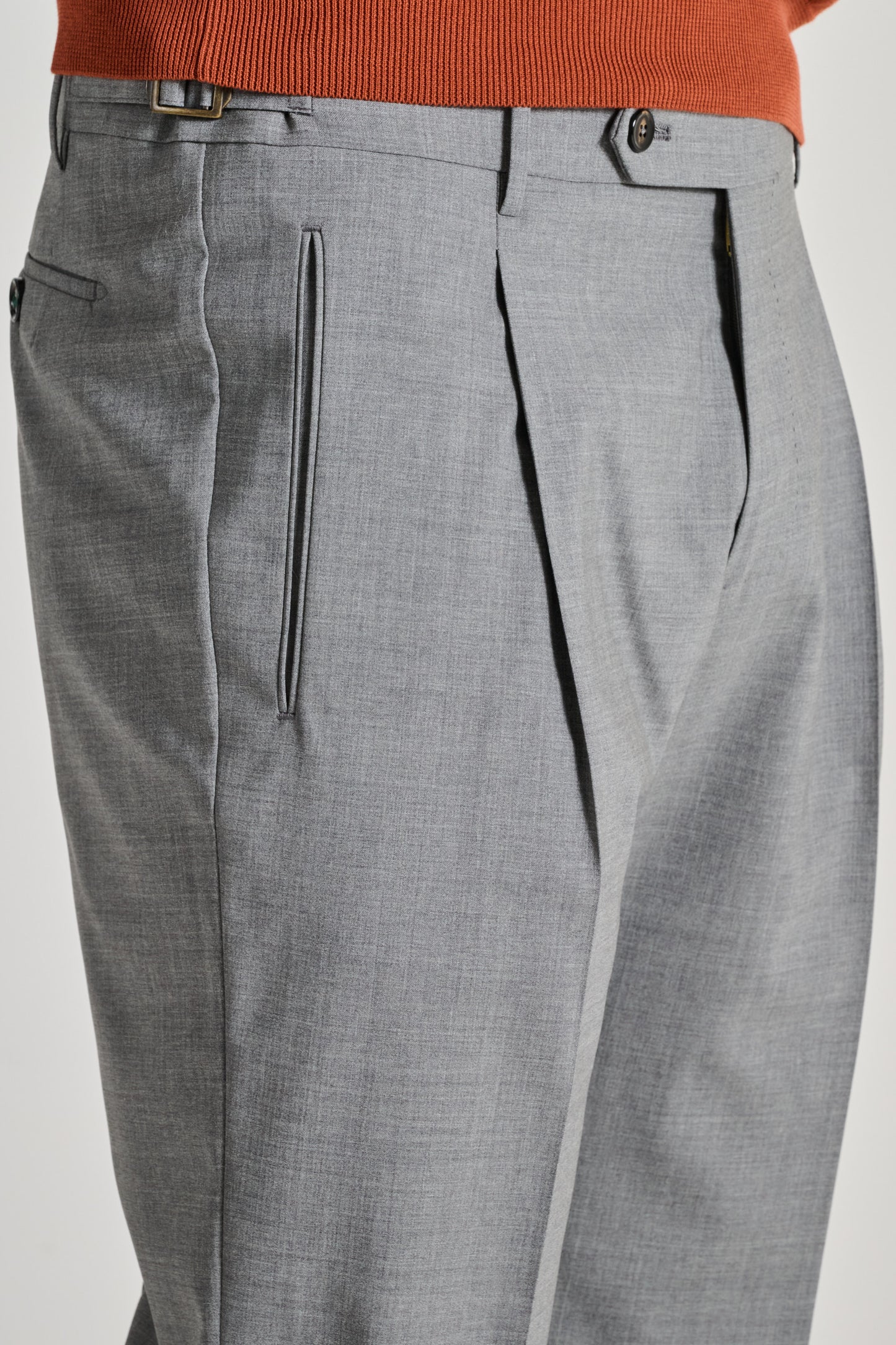  Berwich Trousers Grey Grigio Uomo - 5