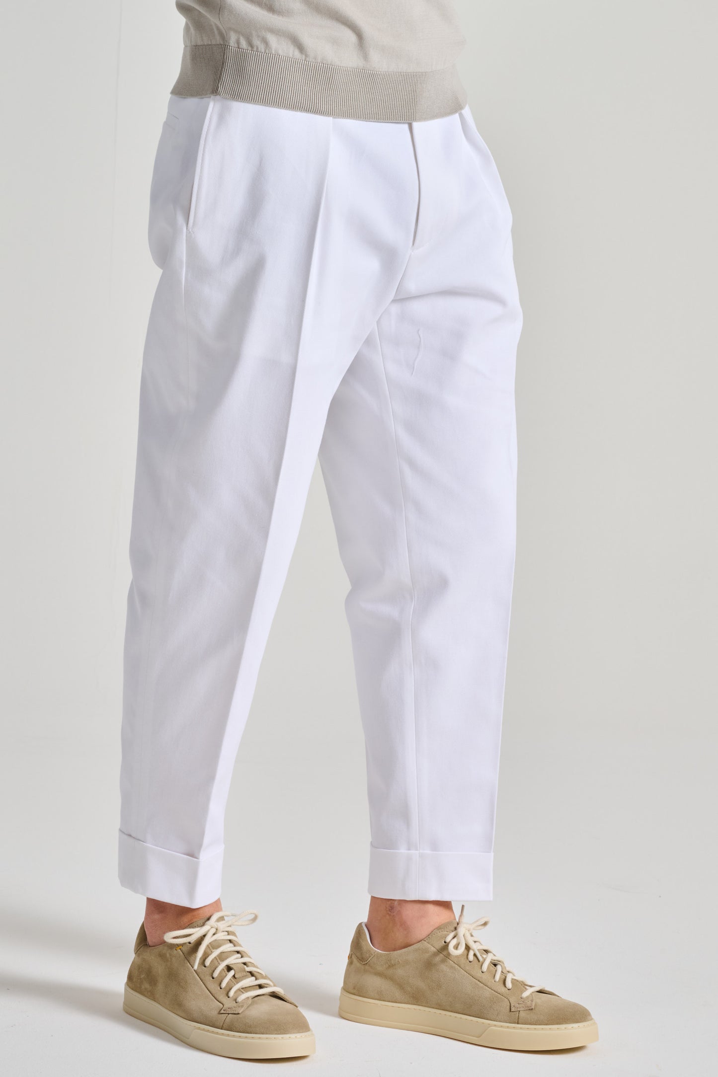  Berwich Trousers White Bianco Uomo - 2