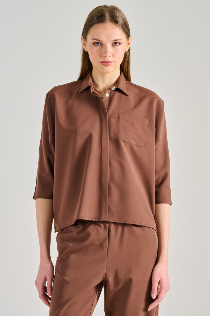 Cruna Camicia Marrone Donna