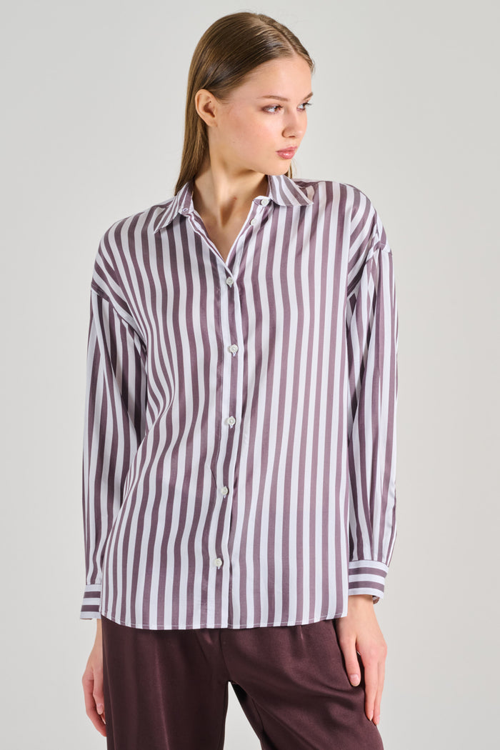 Cruna Camicia Marrone Donna-2