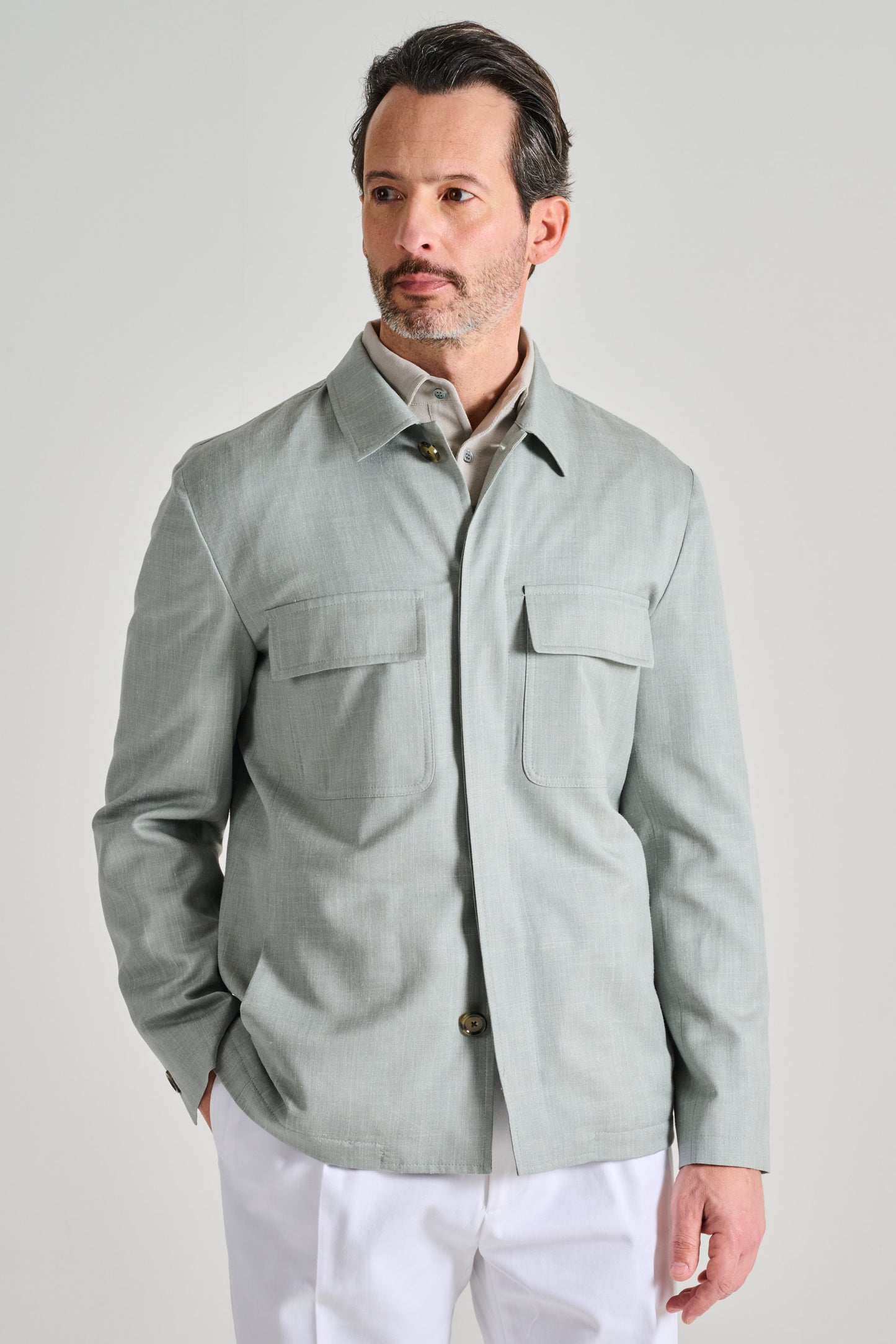  Lardini Giacca Camicia Grigio Grigio Uomo - 1