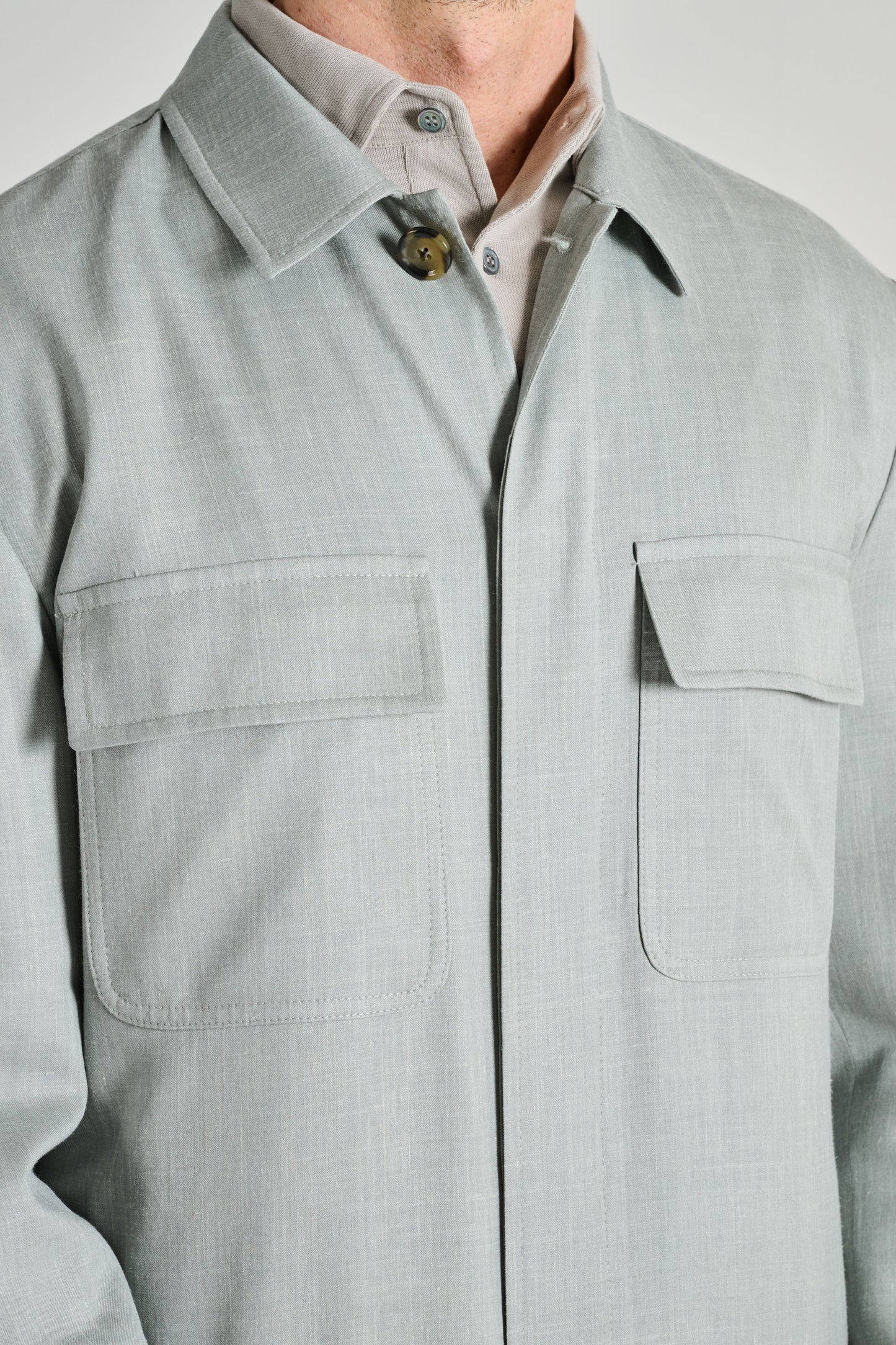  Lardini Giacca Camicia Grigio Grigio Uomo - 4