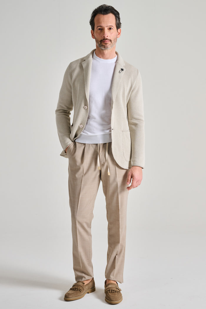  Lardini Giacca Maglia Beige Beige Uomo - 3