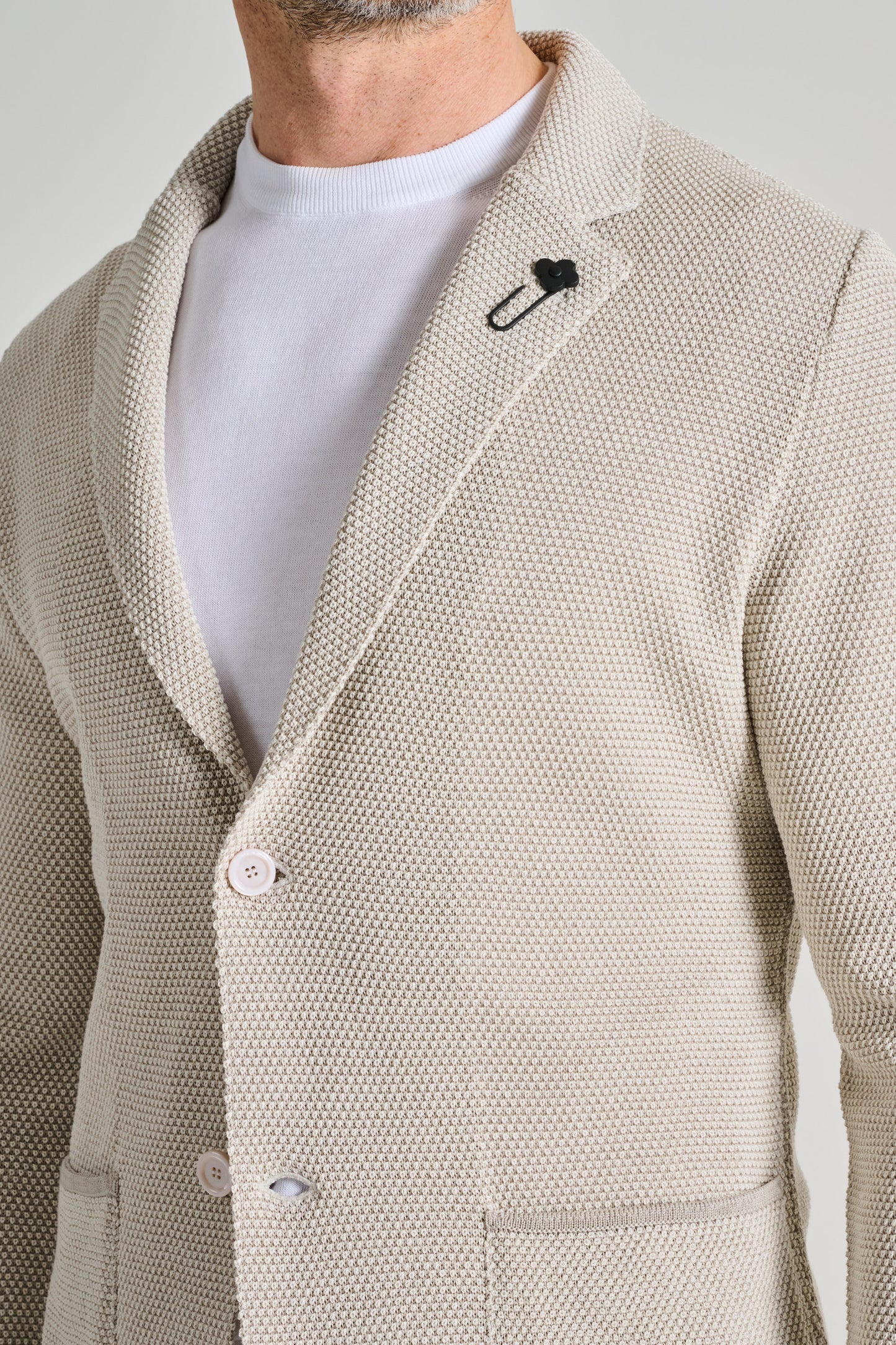  Lardini Giacca Maglia Beige Beige Uomo - 5