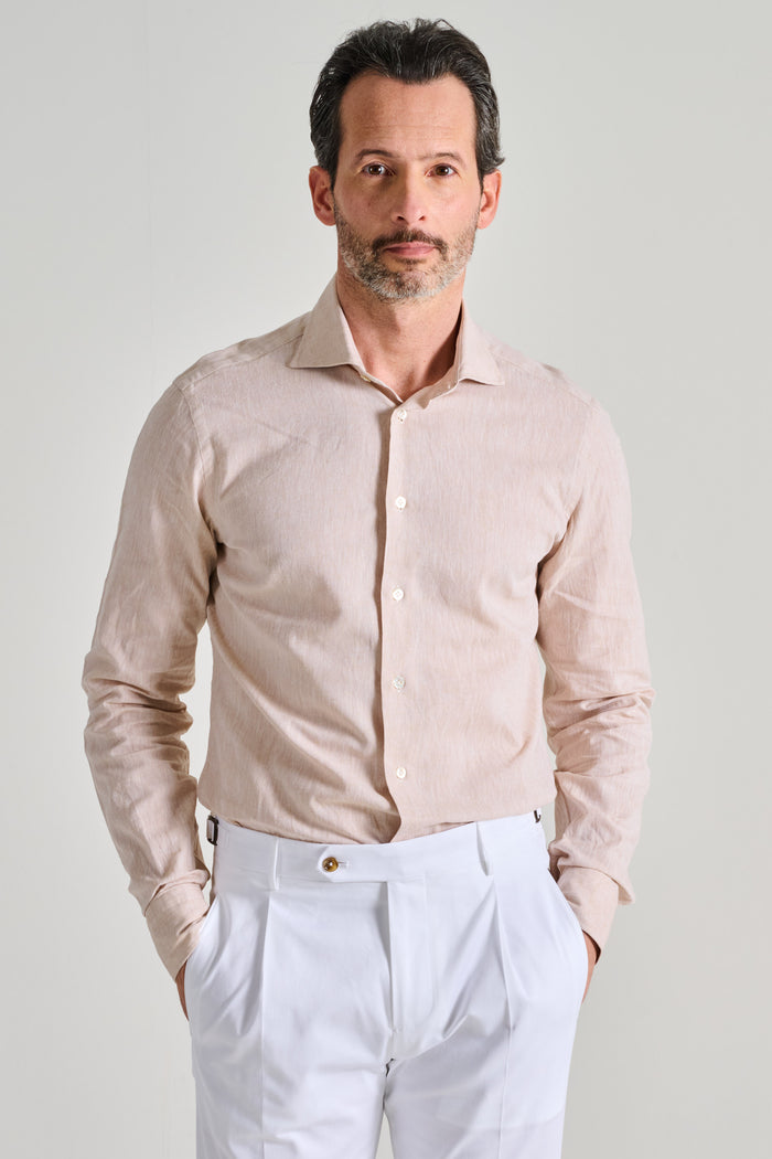 Borriello Camicia Cotone/Lino Beige