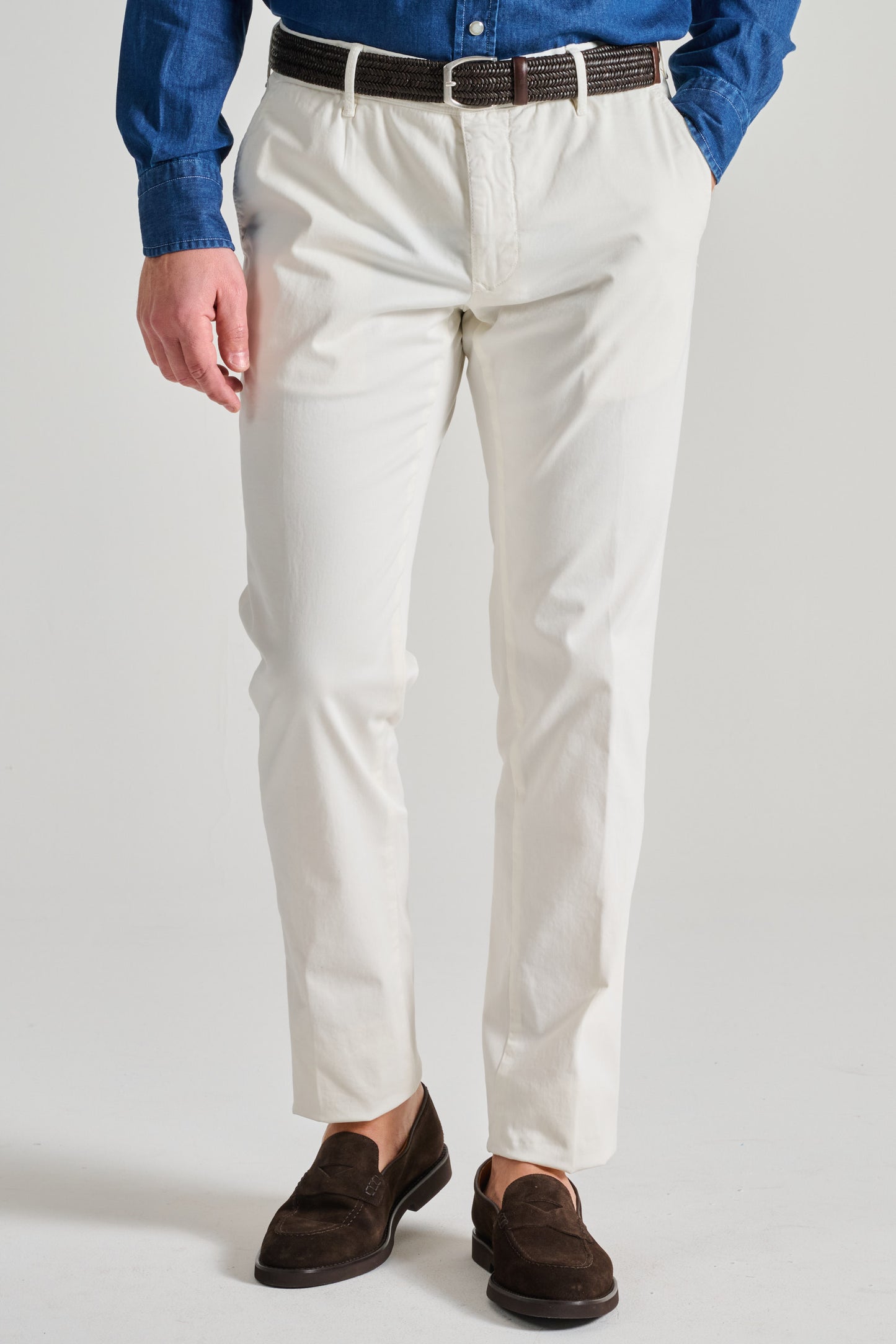  Incotex Slacks Pantalone Bianco Bianco Uomo - 2