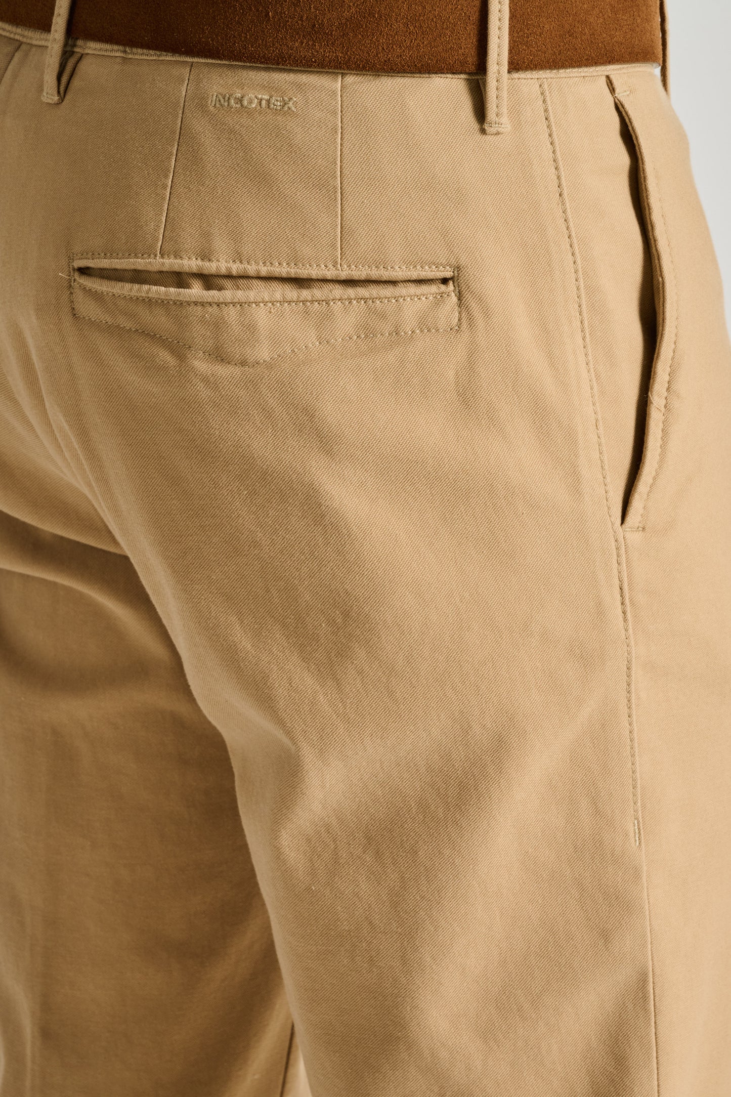  Incotex Slacks Pantalone Beige Uomo - 3