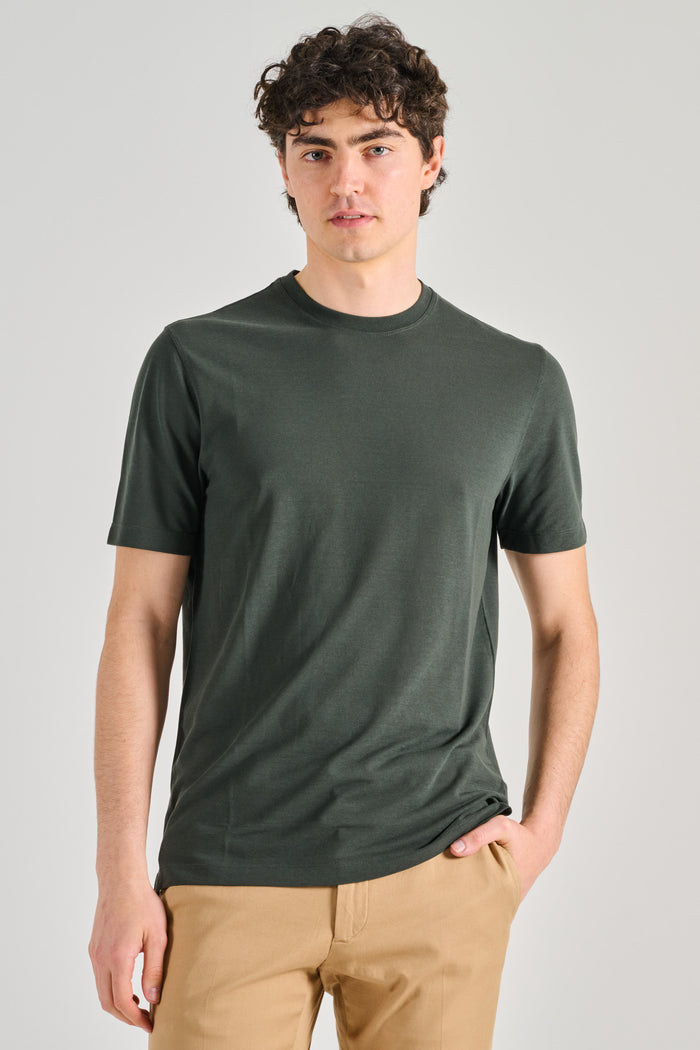 Zanone T-shirt Manica Corta Verde Uomo