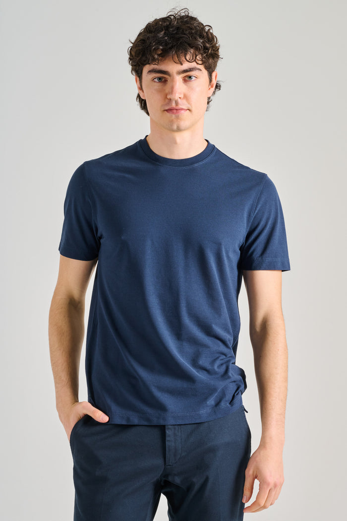 Zanone T-shirt Manica Corta Blu Uomo