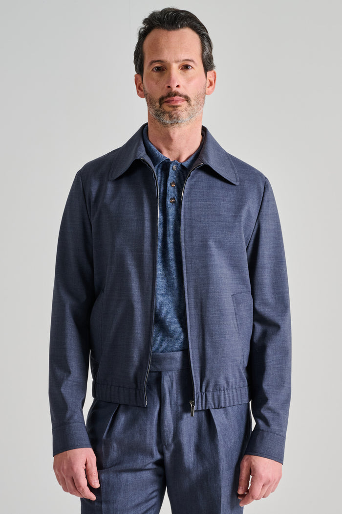 Incotex Bomber Blu Uomo