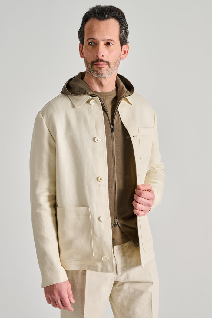 Incotex Overshirt Beige Uomo