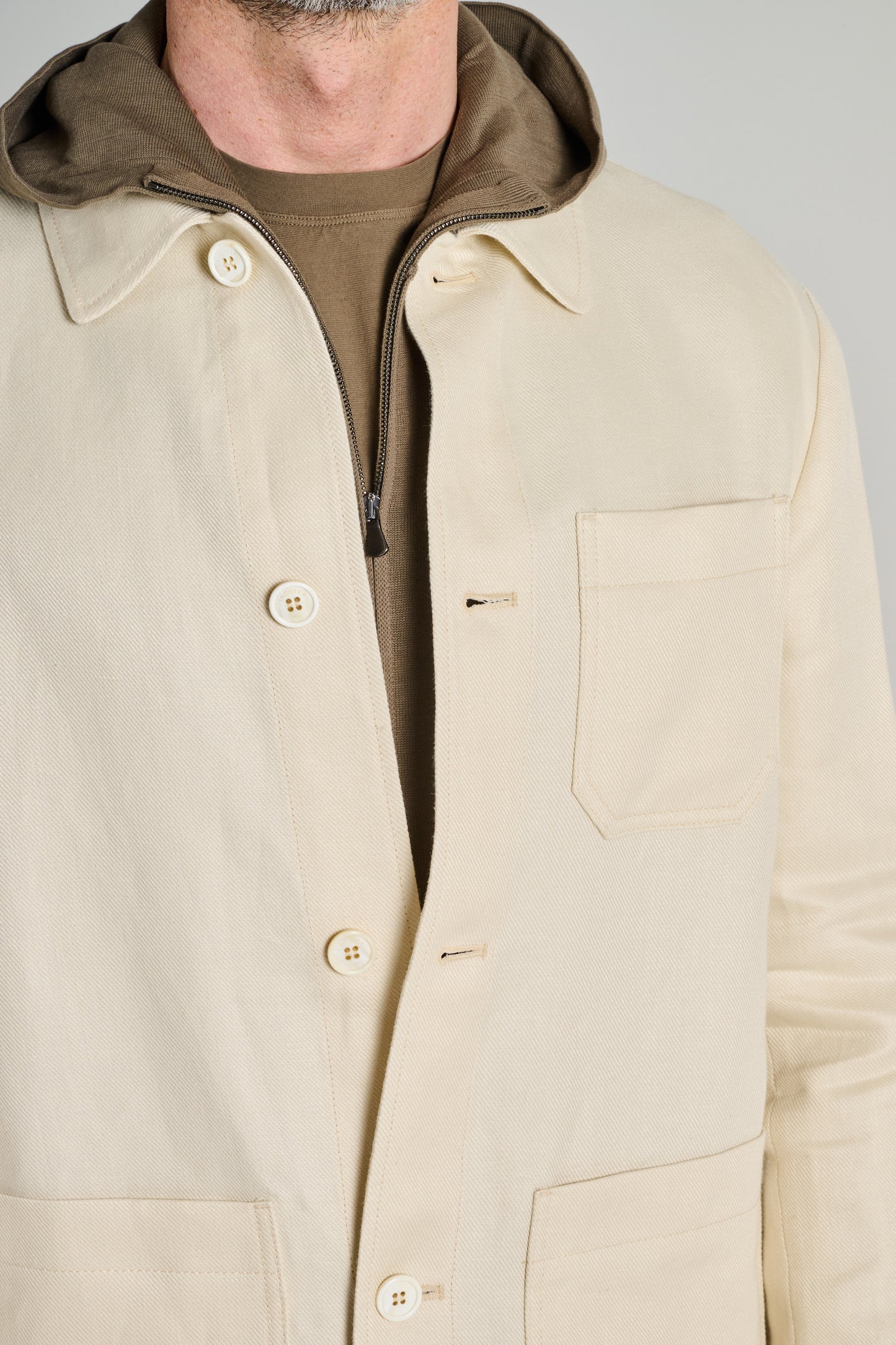  Incotex Overshirt Beige Beige Uomo - 5