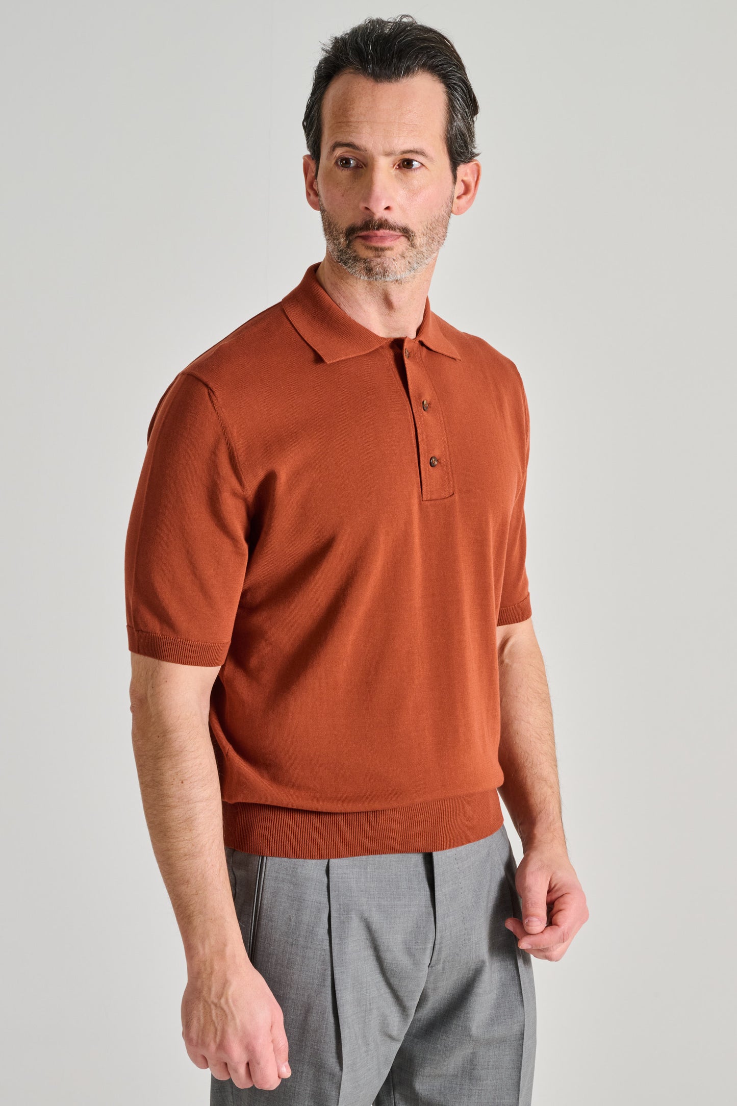  Zanone Polo Manica Corta Marrone Marrone Uomo - 1