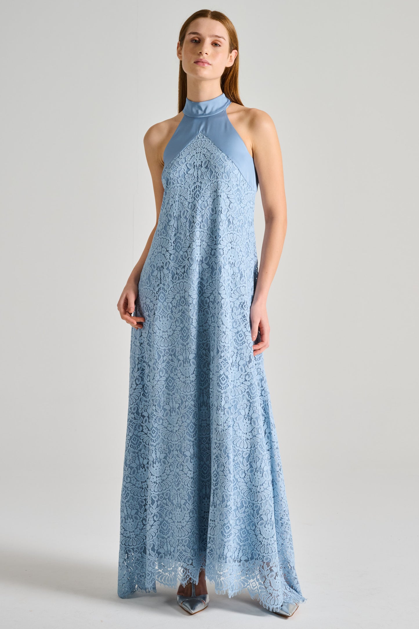  D.exterior Lace Dress Dentelle Light Blue Azzurro Donna - 1