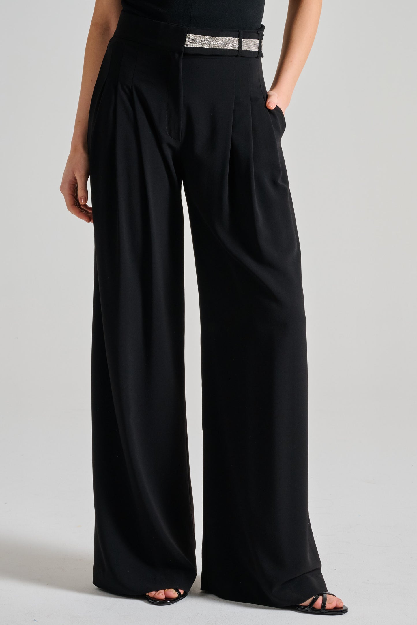  D.exterior Cady Trousers Black Nero Donna - 1