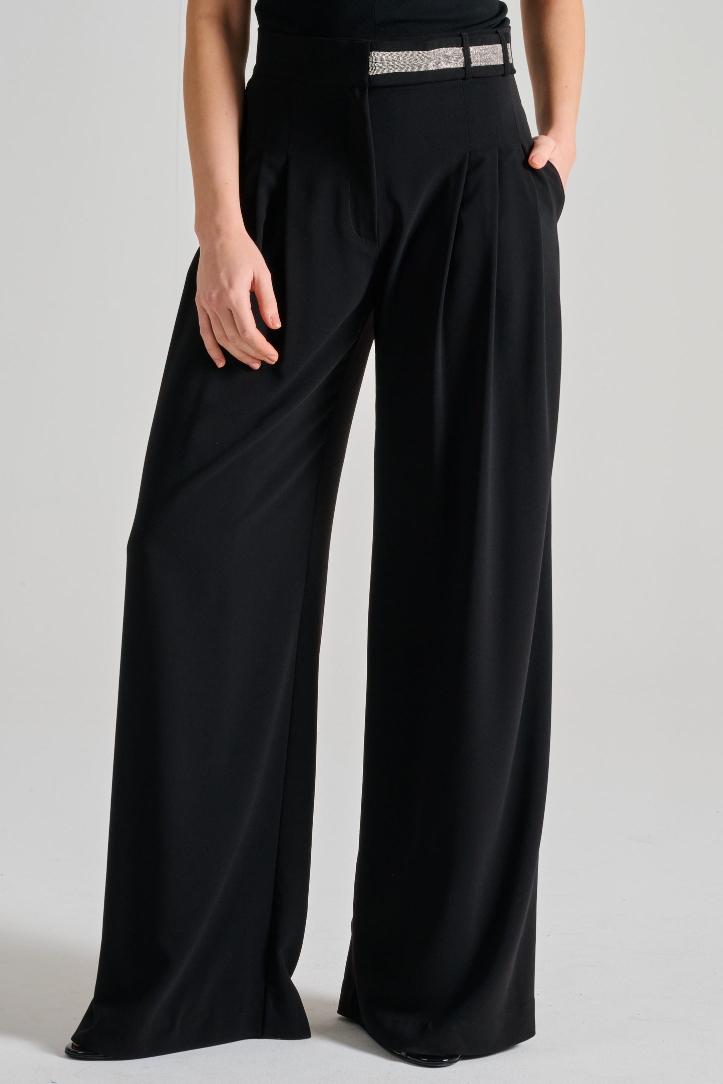  D.exterior Cady Trousers Black Nero Donna - 2