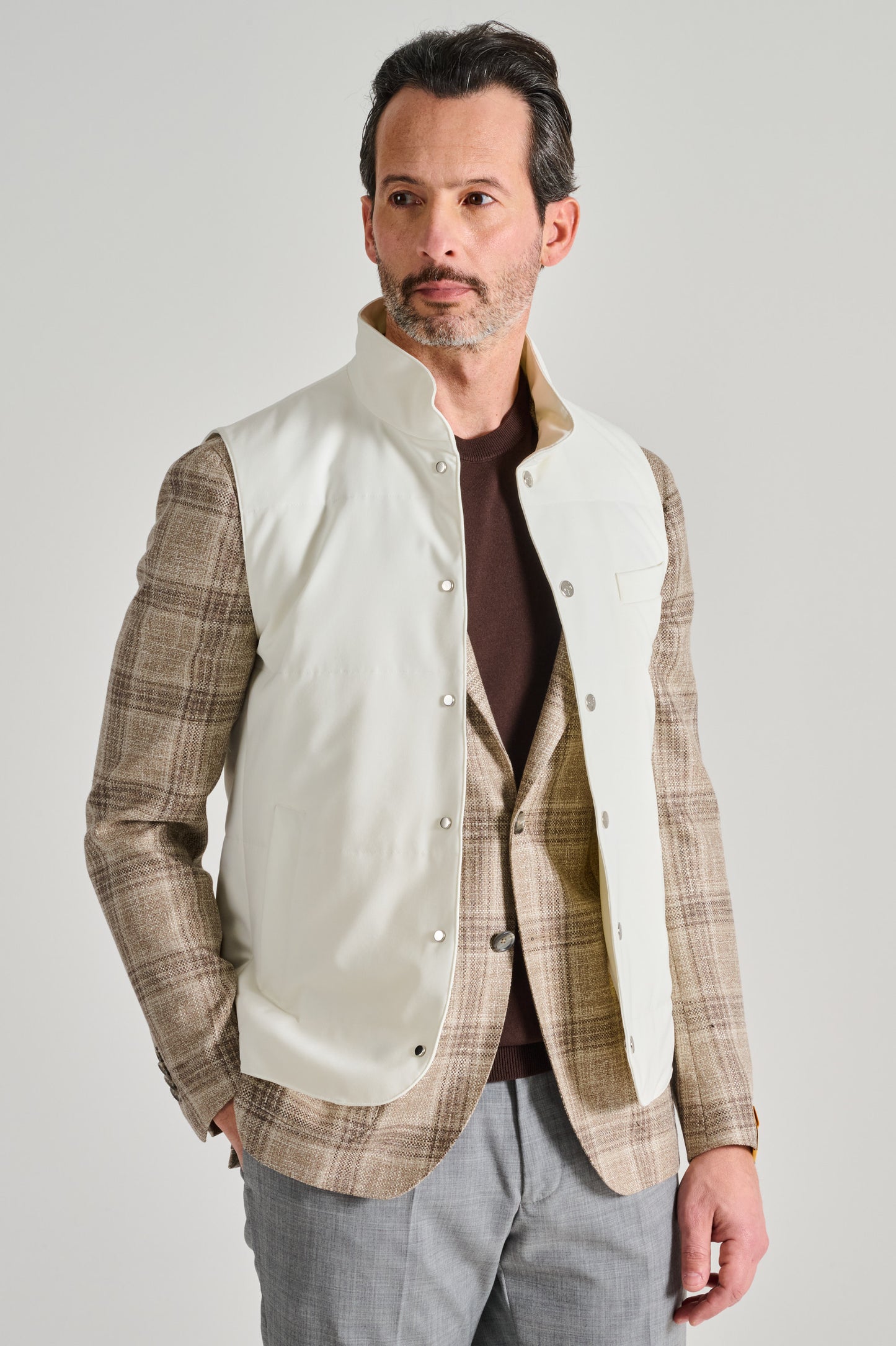  Montecore Gilet Imbottito Piuma Beige Beige Uomo - 2