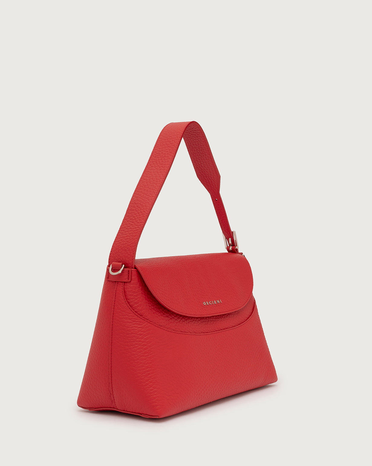  Orciani Borsa Nana Soft In Pelle Martellata Rosso Rosso Donna - 2