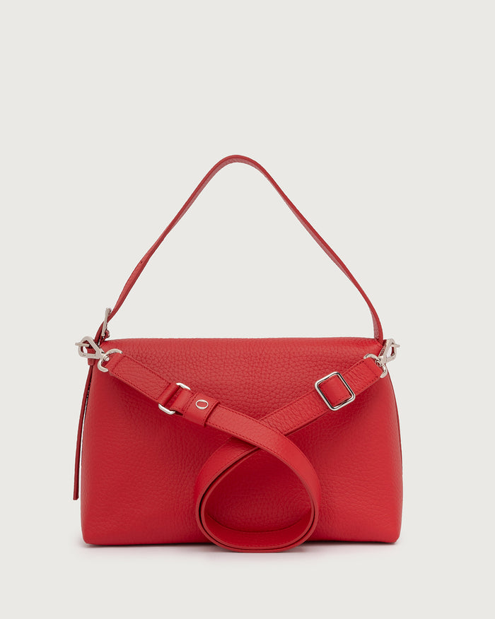  Orciani Borsa Nana Soft In Pelle Martellata Rosso Rosso Donna - 3