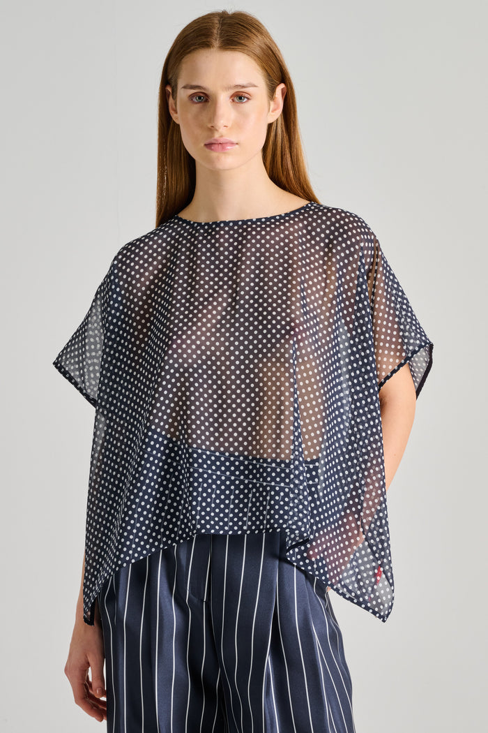 Co.Go Polka Dot Mini Cape Black Fabric