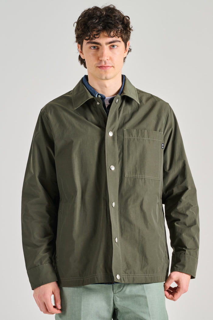 Department 5 Aviv Giacca Camicia Over Verde Uomo-2