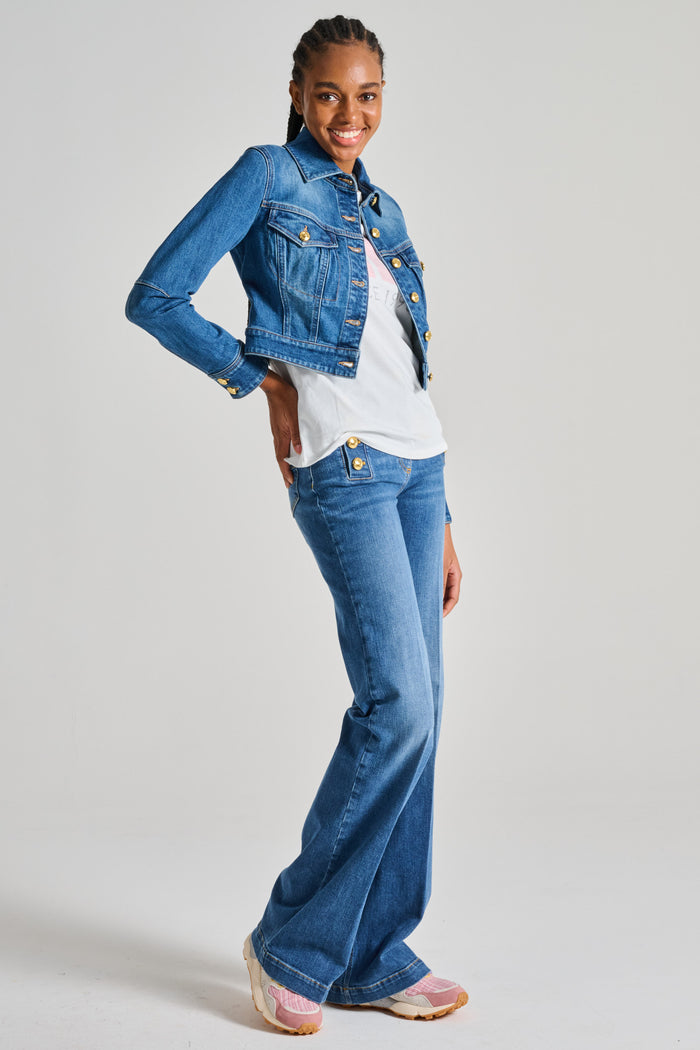  Elisabetta Franchi Giubbino Jeans Blu Blu Donna - 4