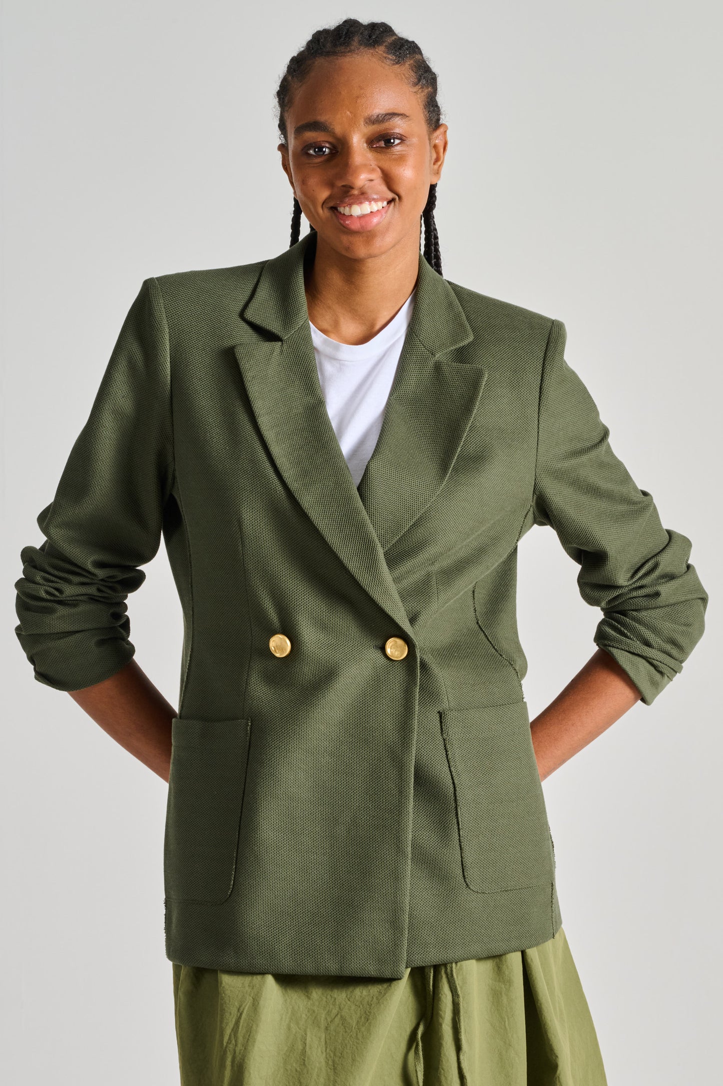  Harris Wharf London Blazer Honeycomb Verde Verde Donna - 1