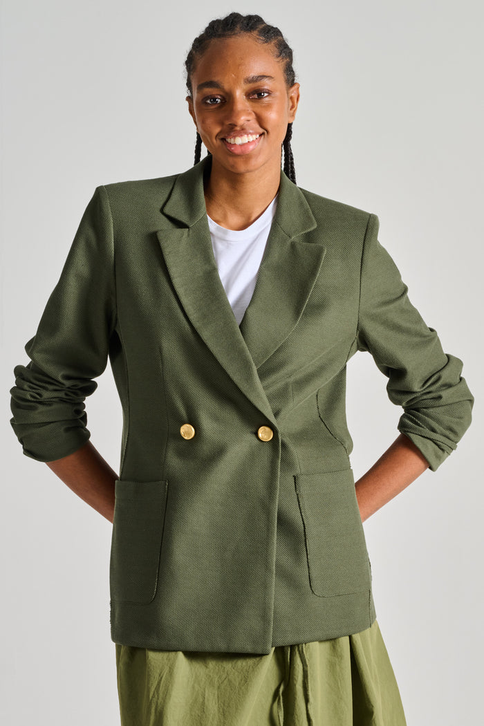 Harris Wharf London Blazer Honeycomb Verde Donna