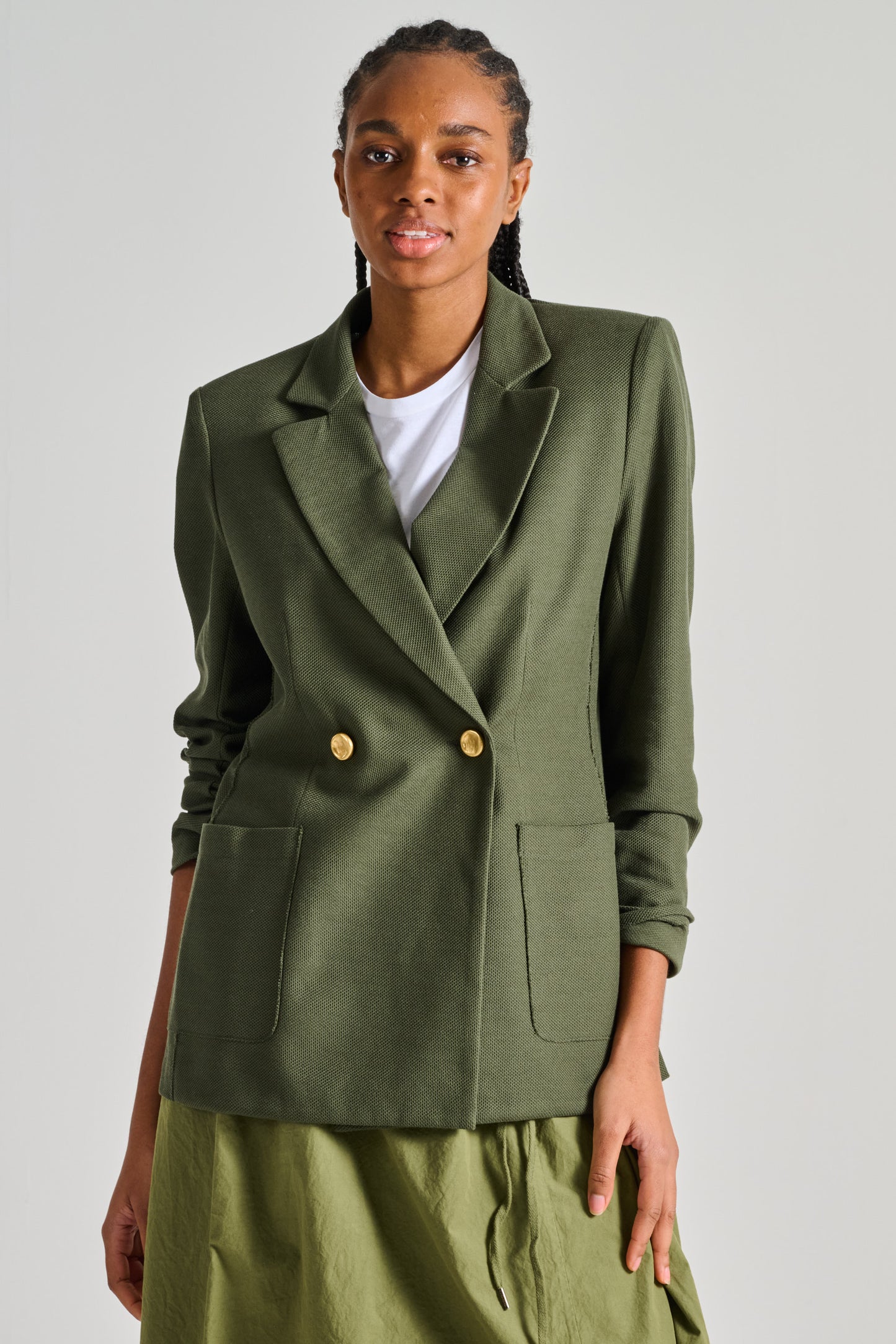  Harris Wharf London Blazer Honeycomb Verde Verde Donna - 2