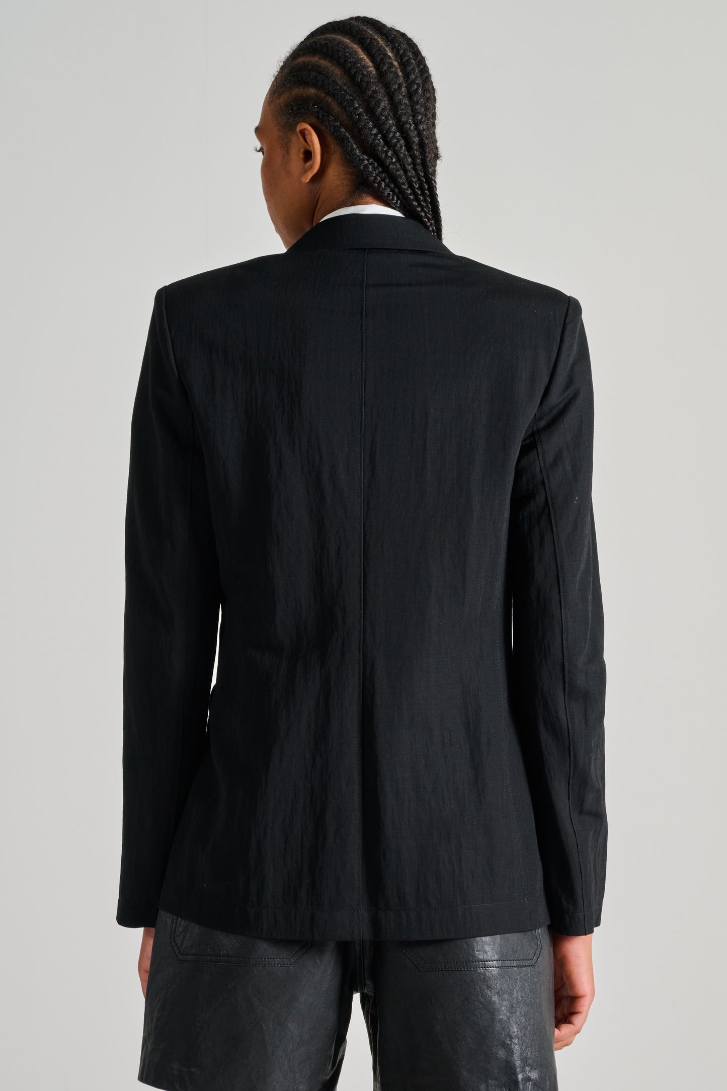  Harris Wharf London Blazer With Shoulder Pads Rayon Nero Nero Donna - 5