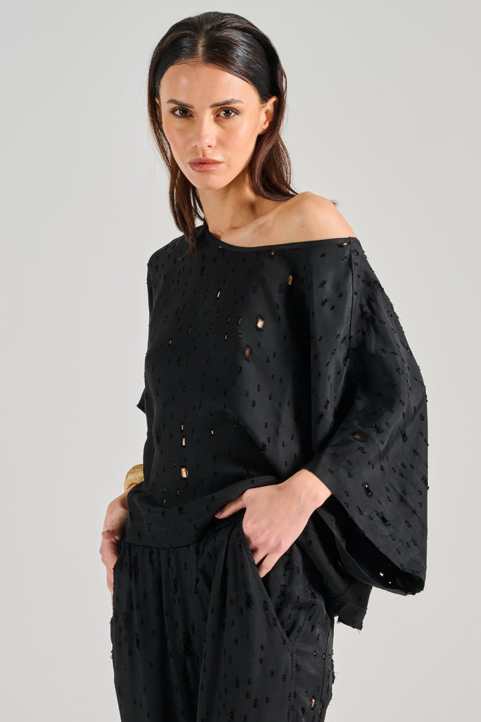 8 Pm Blusa Principe Nero Donna-2