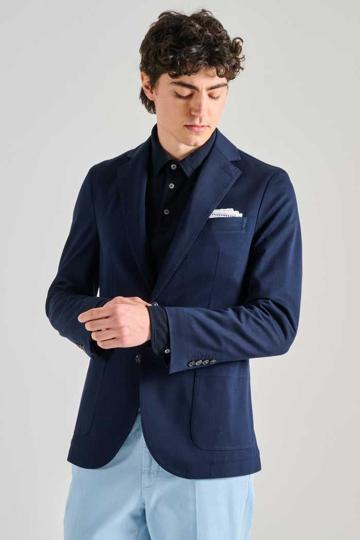 Circolo 1901 Giacca Piquet Blu Uomo-2