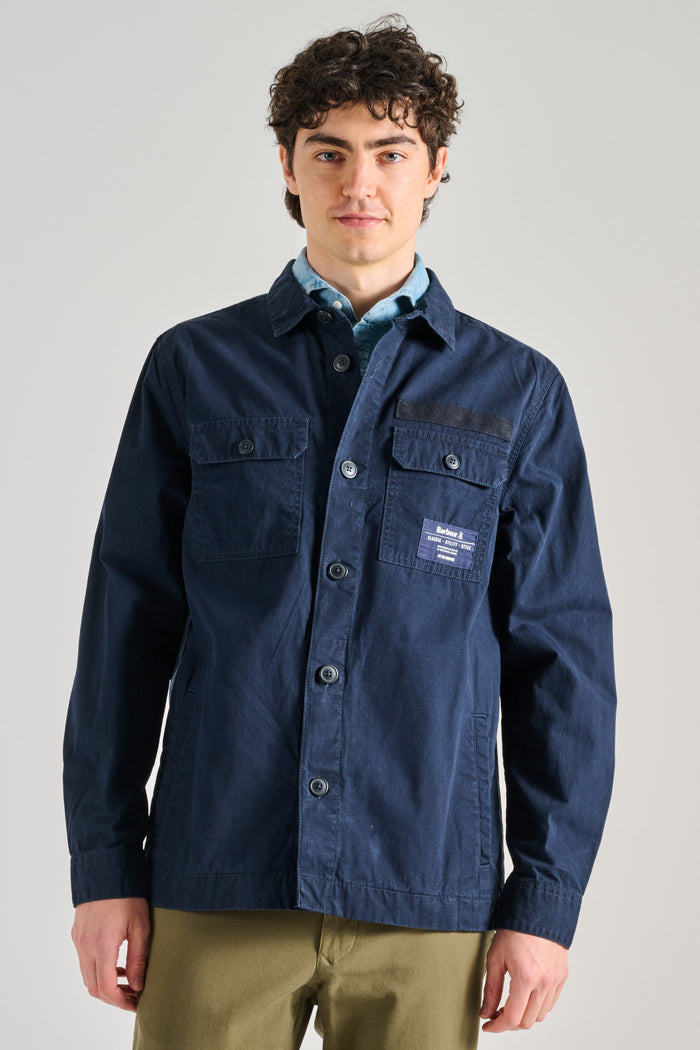 Barbour Bidlam Overshirt Blu Uomo